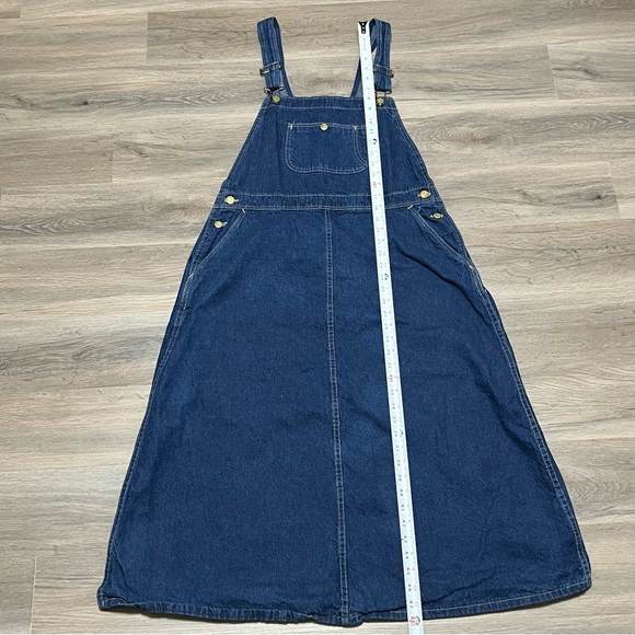 Pointer 17 Blue Jean Jumper Overall Dress Denim Cottagecore Chore USA Made VTG - Picture 7 of 7